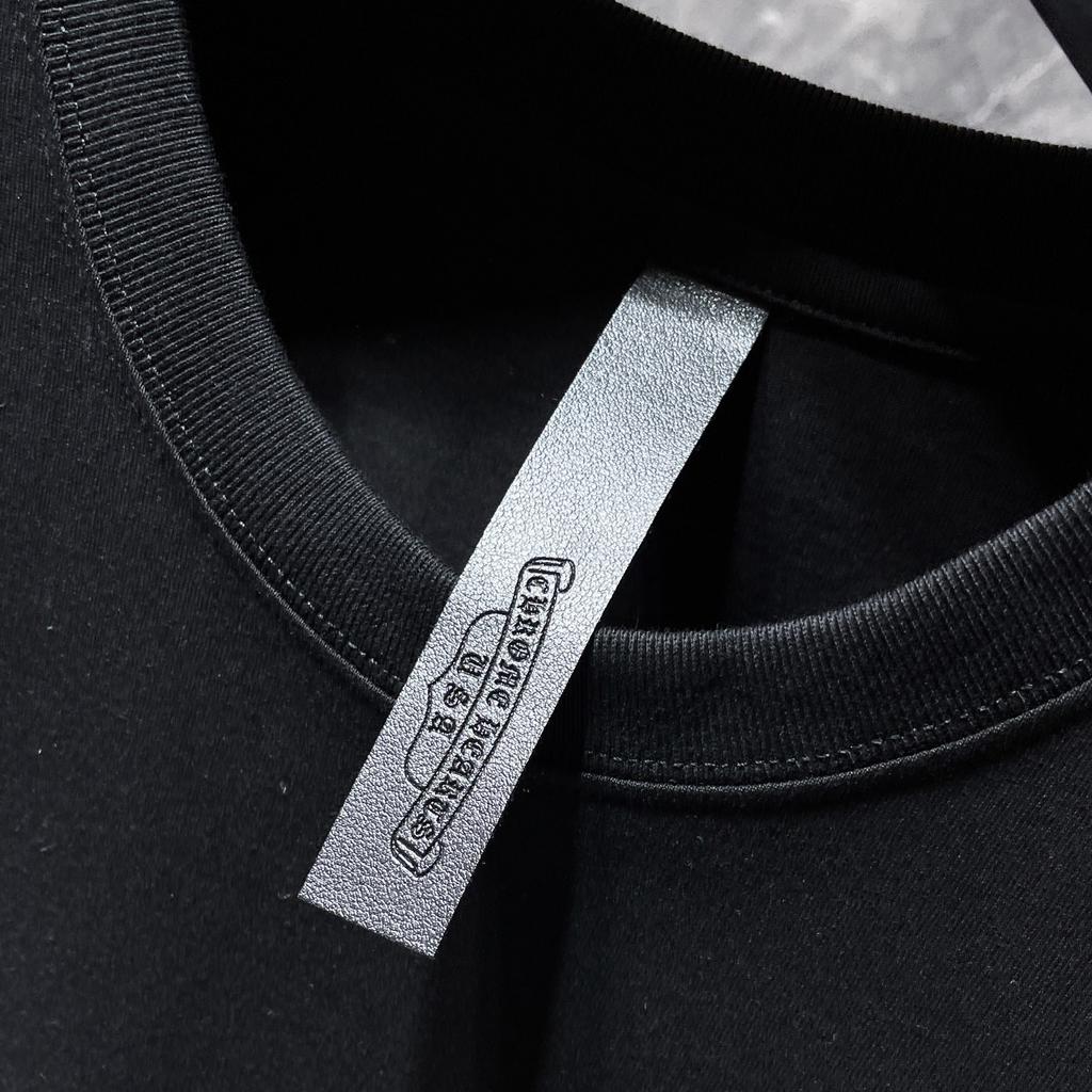 8550 CHROME HEARTS 2025 Летняя новая высококачественная хлопковая футболка с круглым вырезом, свободная, большого размера, для мужчин и женщин, парная футболка