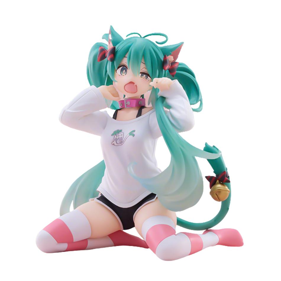 Vocaloid Звездная Кошка Ушки Короткий Рукав Пижама Хацунэ Фигурка МИКУ Пейзаж Миниатюрная Анимация Красивая Девушка Настольное Украшение Фигурка Подарок
