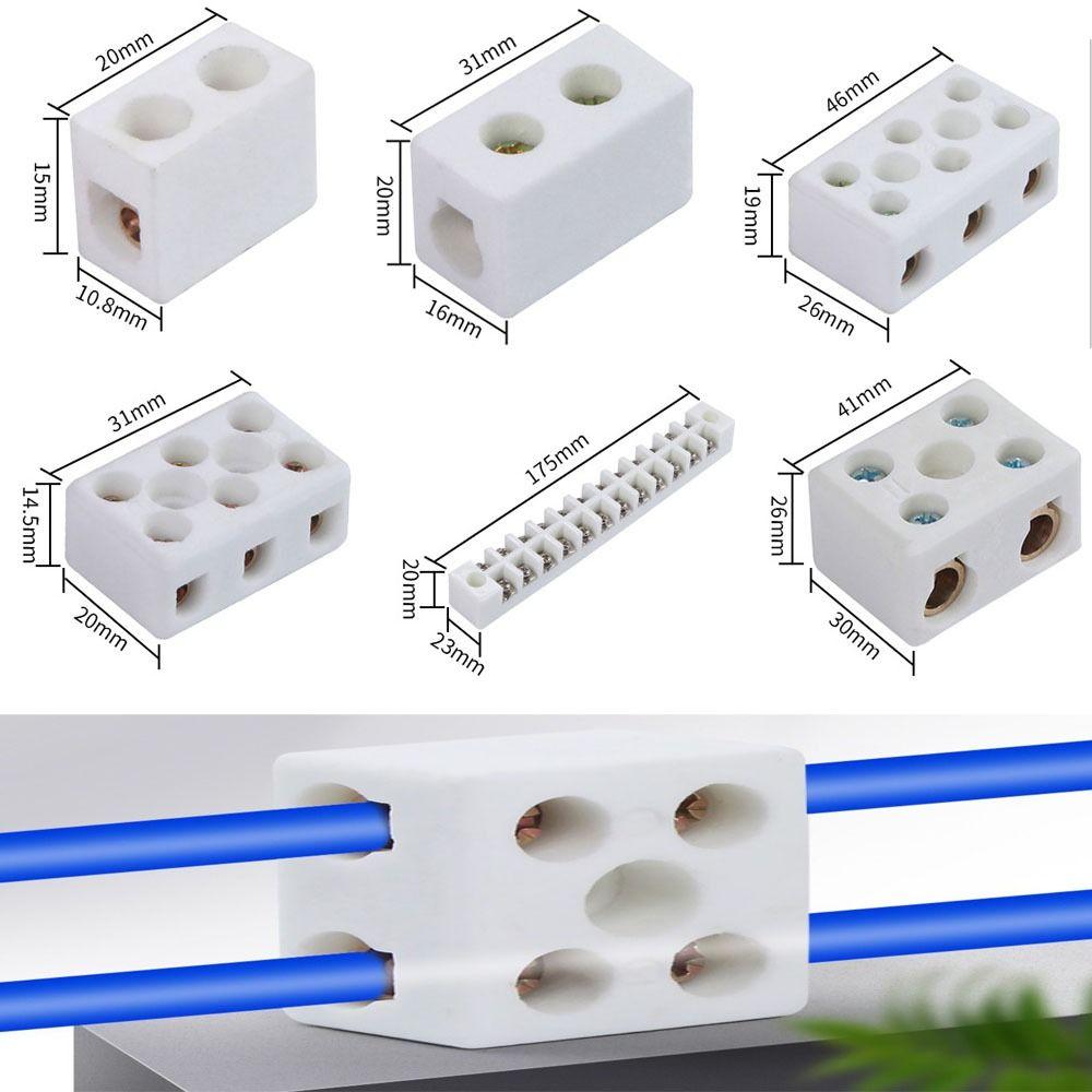 High-temperature Resistant Screw Wire Connector Terminals 1 In 1 Out Ceramic Terminal Post