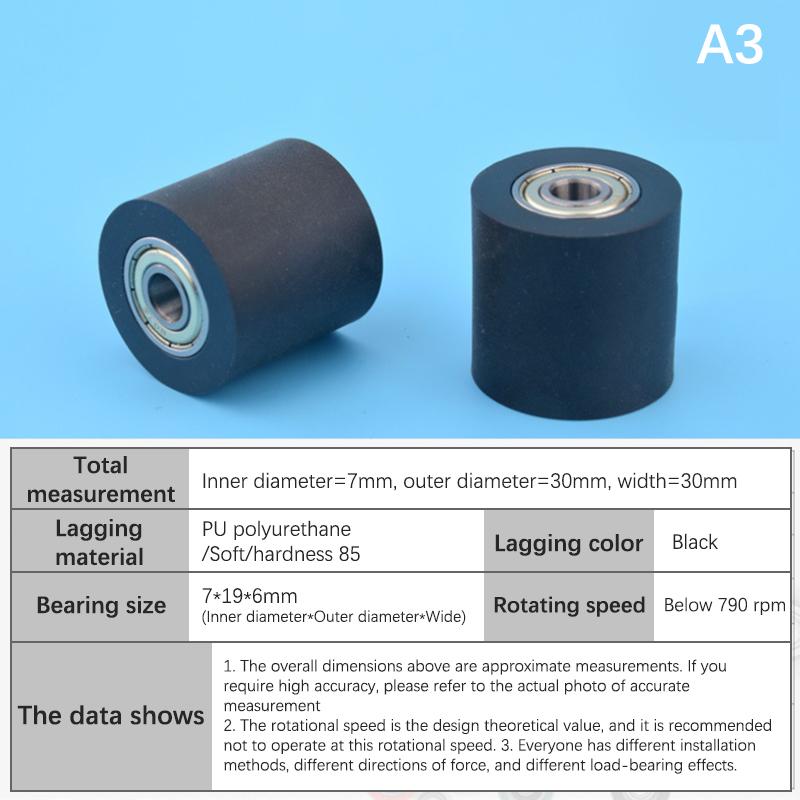 Pu Polyurethane Wheel 30Mm Press Paper Mask Machine Press Line Flat Wheel