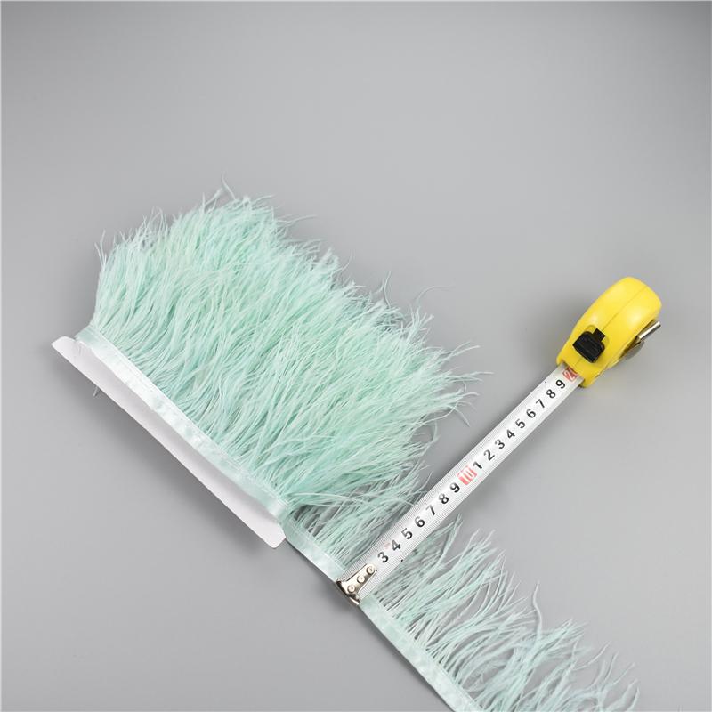 Перья1Метр Натуральная бахрома из страусиных перьев 8-10 см Цветные пушистые перья Отделка для шитья платьев Декор одежды Декор для вечеринок