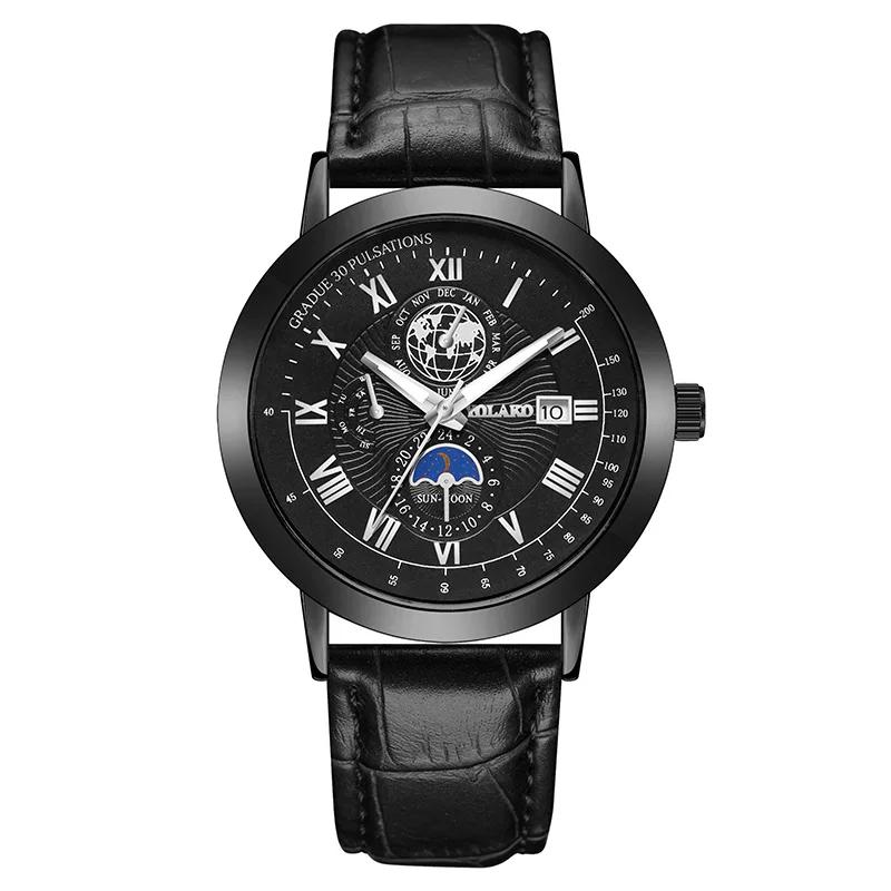 Лучший бренд роскошные мужские часы бизнес кварцевые часы календарь дата часы кожаные спортивные наручные часы для мужчин