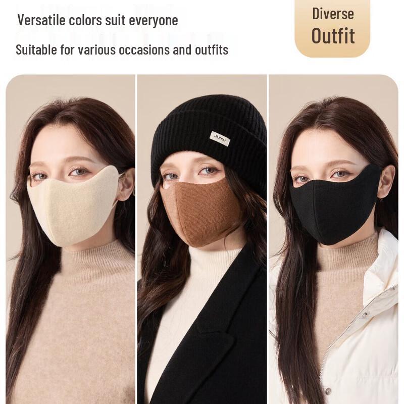 JIUMU Women's Winter Wool Face Mask