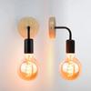 Wood Wall Lamp Vintage Sconce Wall Lights Fixture E27 Bedside Retro Vintage Lamp Industrial Decor Dining Room Bedroom Light