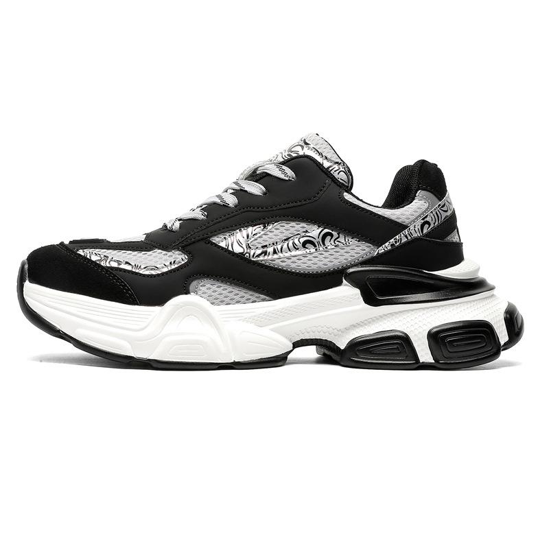 Весна и осень Новые пары сетчатые дышащие повседневные модные трендовые спортивные туфли Daddy на платформе в стиле ретро, увеличивающие рост, туфли для хлеба