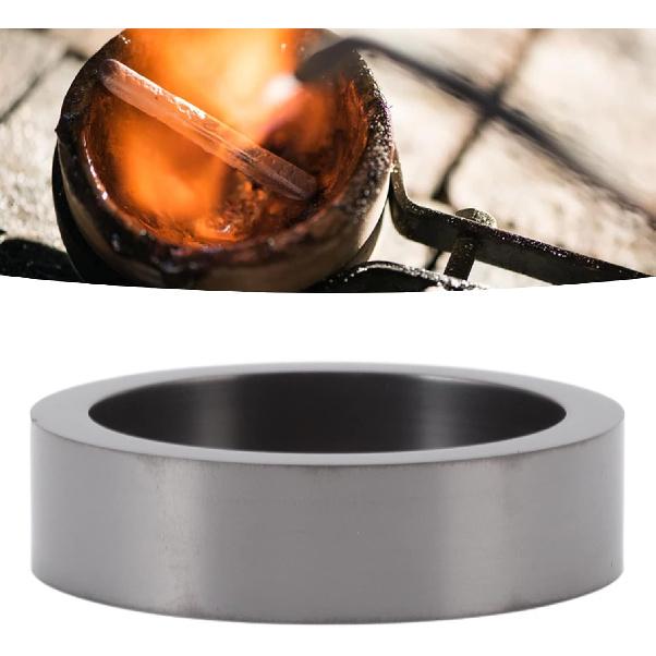 Casting Ingot, Round Shape Refining Gold Silver Graphite Ingot Casting Ingot Crucible for Melting Casting Refining Scrap Gold Silver Jewelry Metal