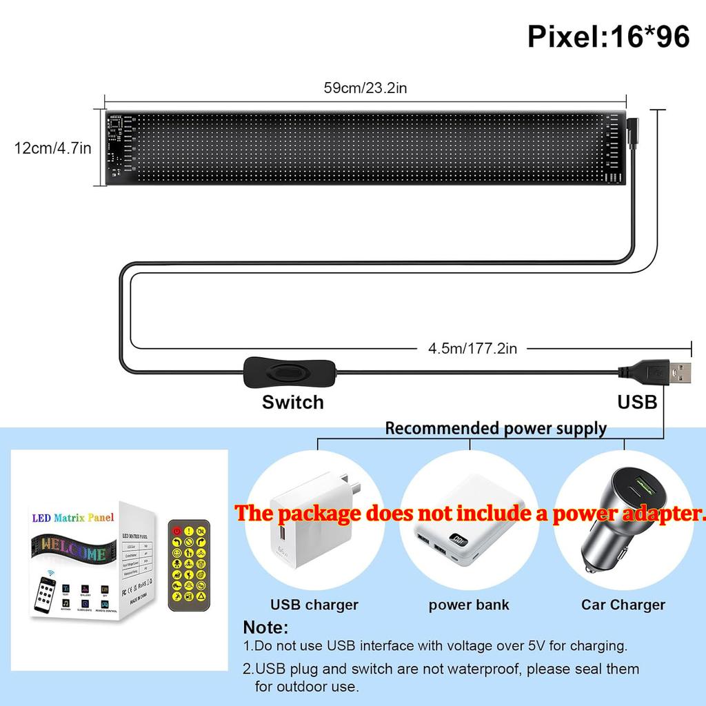 Devil's Eye RGB Pixel Panel LED Matrix Bright Advertising Signs App Control Logo Light DIY Flexible Display Car Truck Accessory