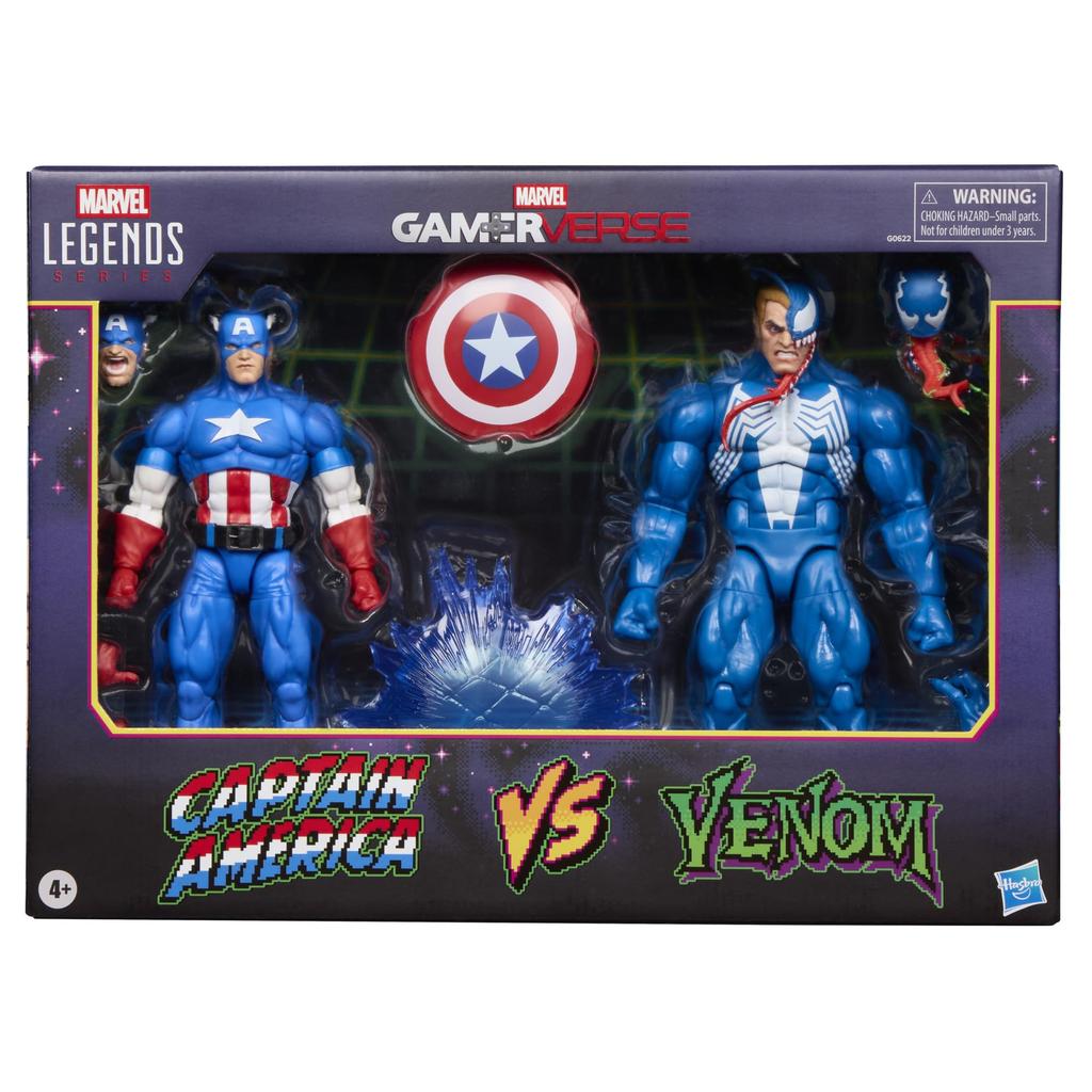 Hasbro Marvel Legends Series Gamerverse Captain America Retro Collectible 15cm Action Figure Authentic vs. Venom, Game-Inspired G0622,