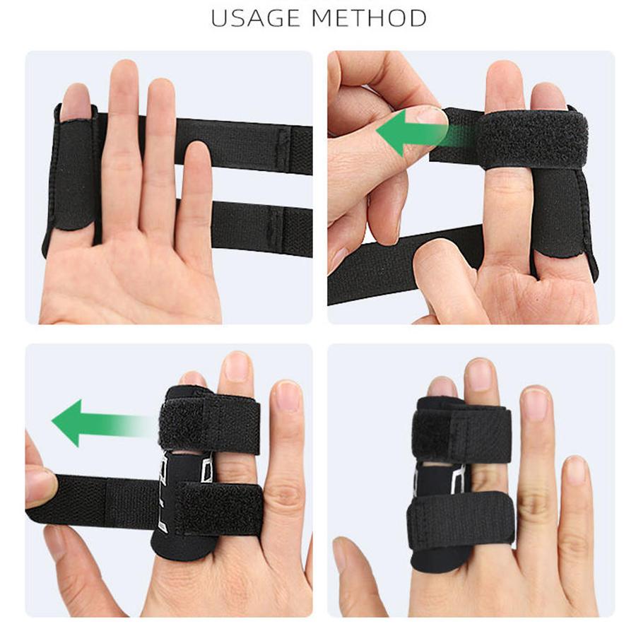 Adjustable Thumb & Finger Splint Support - Arthritis Pain Relief, Hammer Trigger Finger Brace for Basketball, Tennis & Sports In