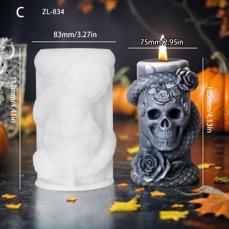Rotating Snake Candle Molds Casting Molds Silicone Mould Cylindrical Snake Epoxy Resin Molds Candle Making Molds