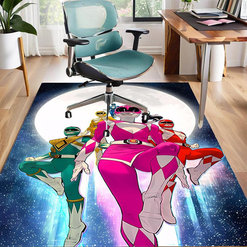 1pc Mighty Morphin Power Rangers1 Design Area Rug - Non-Slip, Soft & Cozy Floor Mat for Living Room, Bedroom, Office - Indoor/Outdoor Decorative Carpe