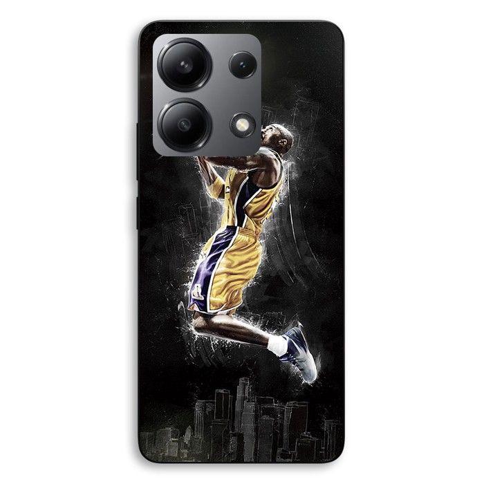 Coque de téléphone - MANIACASE - Xiaomi Redmi Note 13 4G - Silicone TPU - Motif Kobe Bryant 24 - Noir