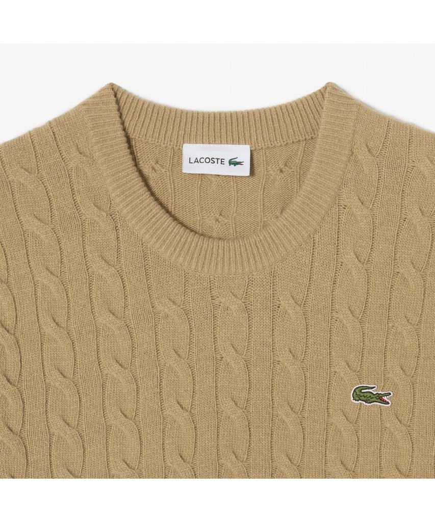 LACOSTE Men'S Cable Crew Neck Pullover Ah816E-55N Tuy