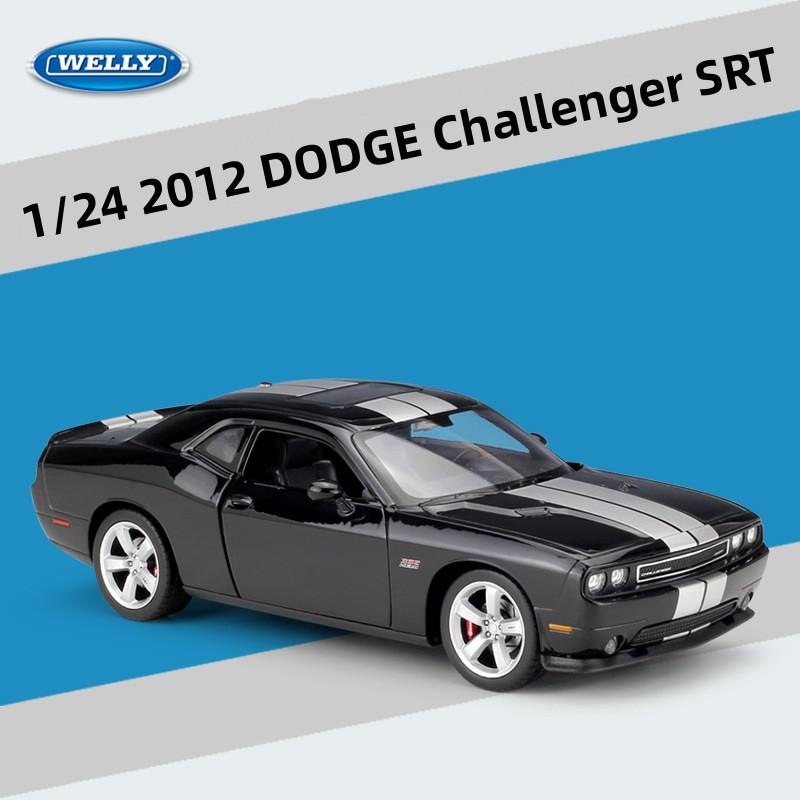 Welly 1/24 DODGE 2012 Challenger SRT Модель спортивного автомобиля из сплава Литые металлические транспортные средства Модель автомобиля высокой симуляции Игрушки для детей Подарок