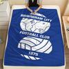 1PC Birmingham City FC Print Flannel Blanket, High quality Comfortable for All Seasons, Home Decor, Warmth and Comfort, Perfect for Christmas Gifts