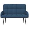 2 Seater Sofa Blue 115 x 61 x 87 cm Fabric