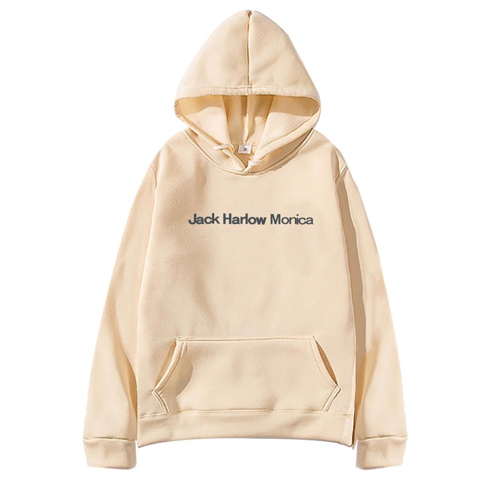 Худи с логотипом Monica от Jack Harlow Женское Мужское Повседневное Уличная Одежда Свитшоты Осень Зима Одежда с Длинным Рукавом Оверсайз Op