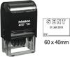 Printtoo Dater Stamp Self Inking With Sent By Text Date Rubber Stamp Office