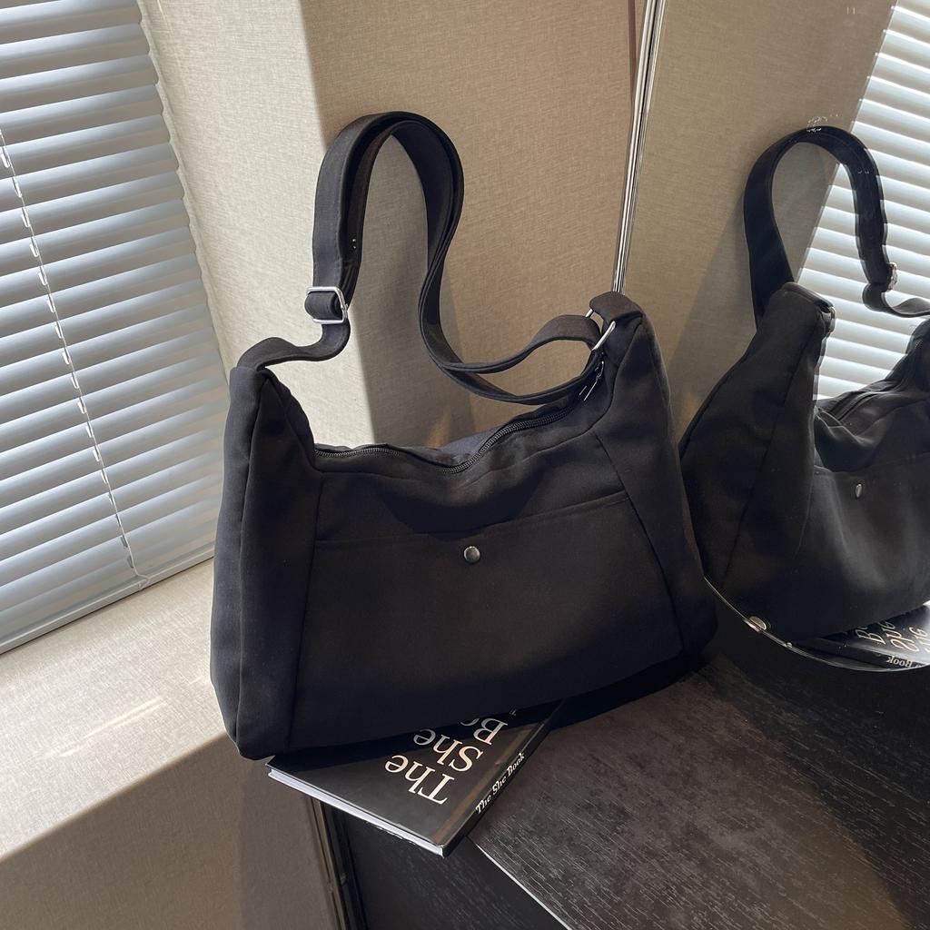 Large Capacity Canvas Tote Bag, Summer Crossbody New All-in-one Leisure College Student Class Bag