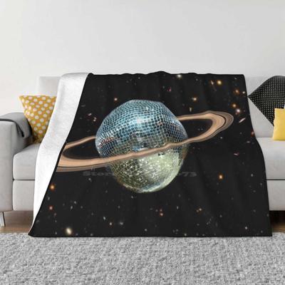 Сатурн Диско II Модная Мягкая Теплая Фланелевая Одеяло Планеты Сатурна Диско-Шар Зеркальный Шар Зеркальный Шар Галактика Галактики Козерог