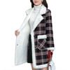 Womens Casual Fashion Coat Ladies Printed Winter Overcoats Female Midi Plush Warmer Outwear