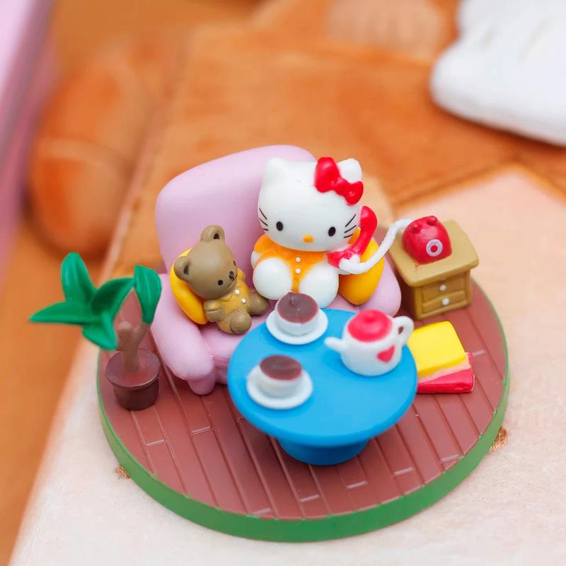 Stock New Kt Cat Worker Figurines Miniature Scenes es Toys Desktop Ornaments Surprise Gifts For Girls' Birthdays