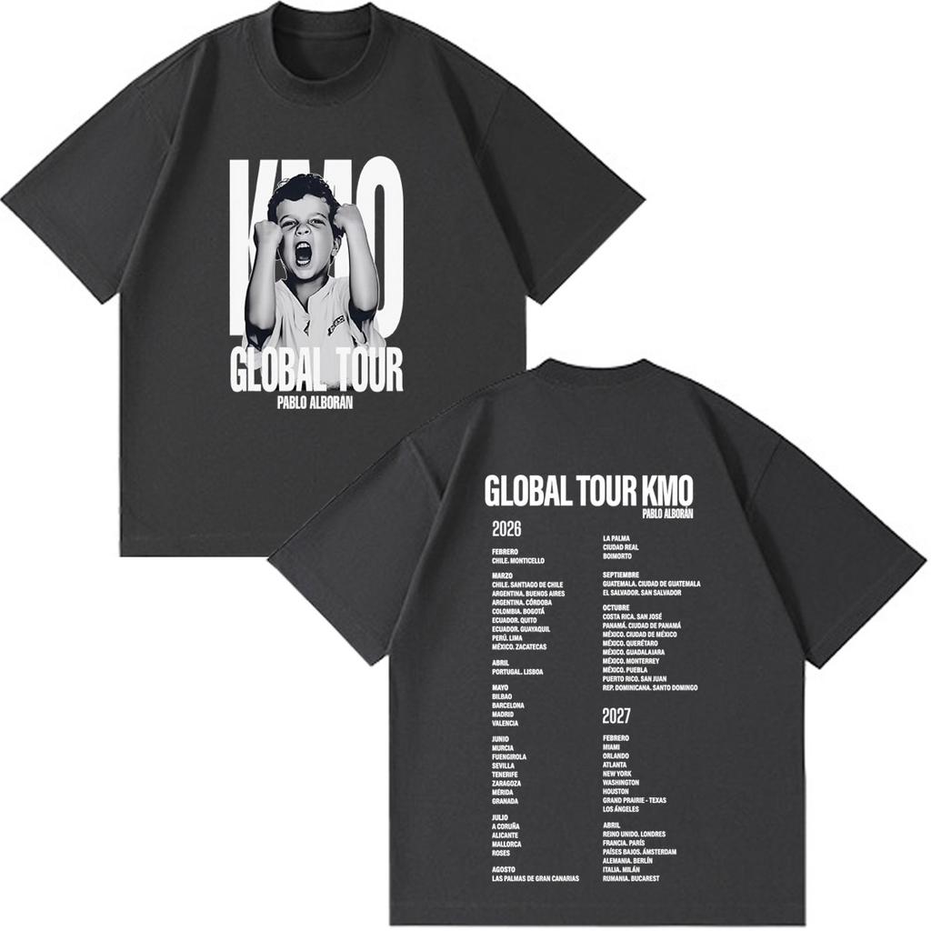 Singer Pablo Alborn Kmo Global Album Tour 2026 Print T Shirt Unisex Unisex Vintage Hiphop Tshirts Summer Cotton Casual Tshirts