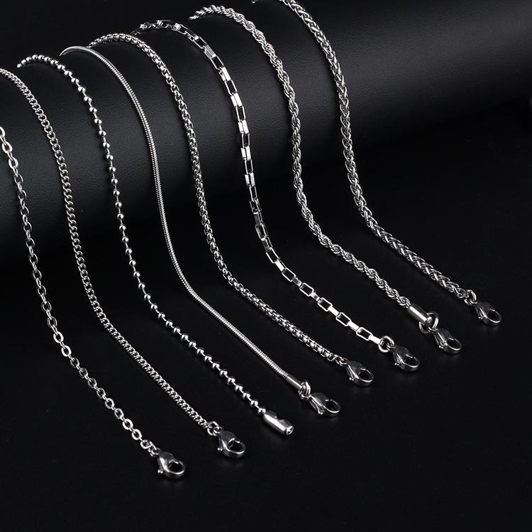 Корейская мода титановая сталь парное ожерелье из змеиной кости - модный индивидуальный аксессуар