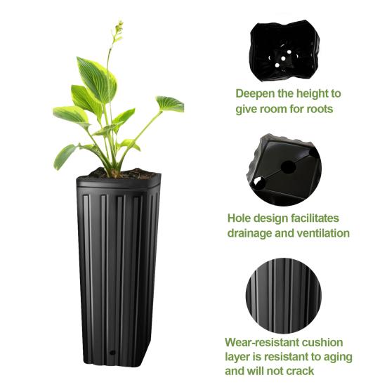 10 шт. глубокие детские горшки для растений с дренажными отверстиями, высокая выживаемость, анти-растрескивание, детский горшок для прорастания цветов, садовые аксессуары