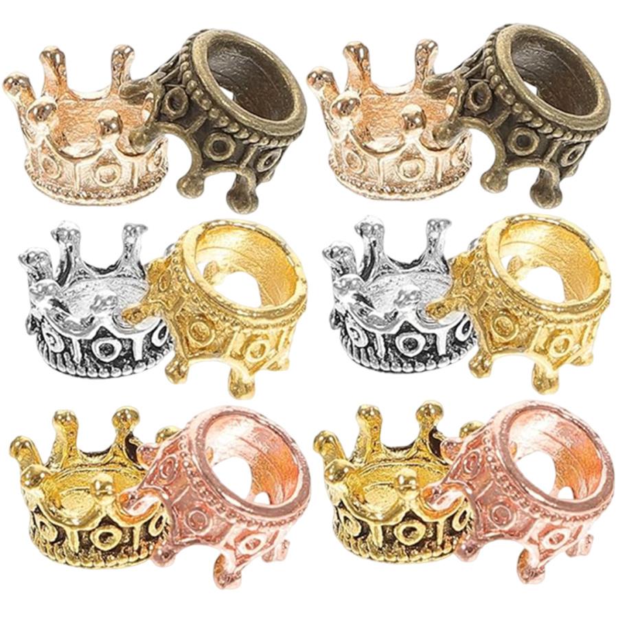 36Pcs Mini Vintage Alloy Crown Figurines - DIY Decor Ornaments | For Architectural Models, Home Decor, Handicrafts, ZSY