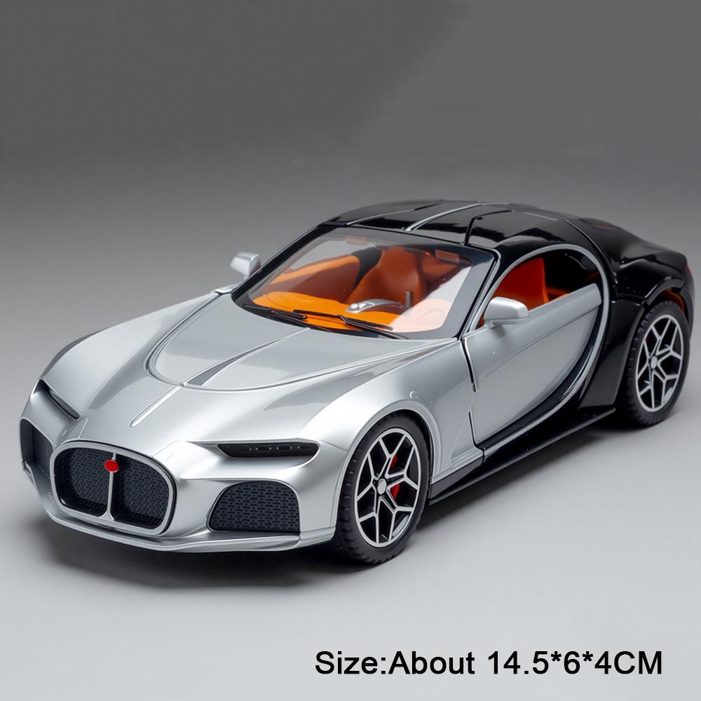 1:32 La Voiture Noire Atlantic Миниатюрная Спортивная Машинка Литая Модель из Сплава Игрушки Звук Свет Оттяжка Двери Открываются Машинки Игрушка для Детей