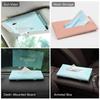 Alphabet Car Sun Visor Suspension Tissue Box Bracket PU Leather Car Tissue Box Car Interior Storage
