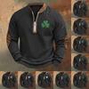 Men's St. Patrick's Day Vintage Casual Zip Sweatshirt Outdoor Casual Top