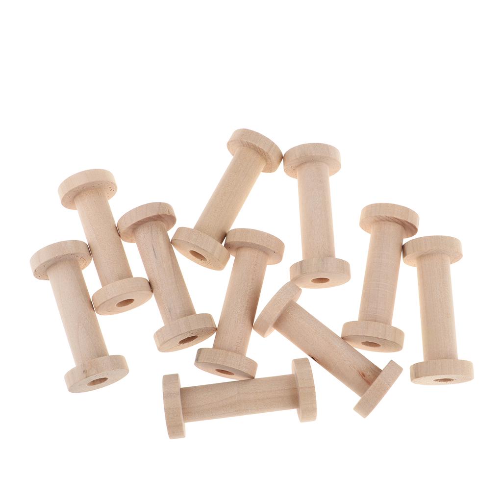 10 шт., деревянная катушка, пустые винтажные роликовые катушки «сделай сам», для шитья, поделки, проволока A