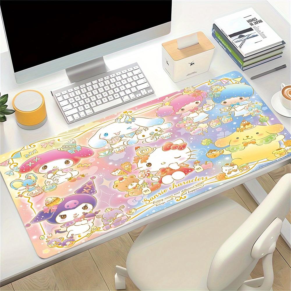 Sanrio Characters Themed XXL Mouse Pad - Non-slip Rubber Desk Mat for Gaming and Office Use, Multi-Function Keyboard 0826071a