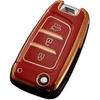 Fob Cover fit for Hyundai Venue Kona SE Santa Fe SE Tucson Key Cover Case Key Holder TPU Key Protector 3 Buttons B White