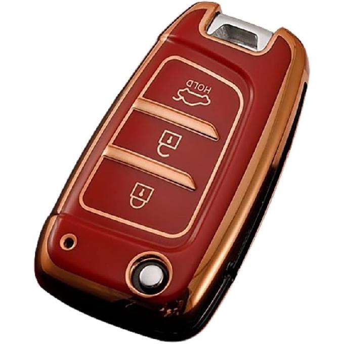 Fob Cover fit for Hyundai Venue Kona SE Santa Fe SE Tucson Key Cover Case Key Holder TPU Key Protector 3 Buttons B White