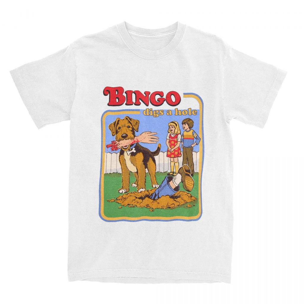 Мужские и женские винтажные футболки с ужасами и темным искусством Bingo Digs A Hole, потрясающая одежда из 100% хлопка в стиле 80-х годов, юмористическая футболка