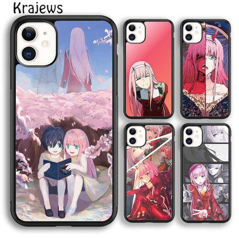 Чехол для телефона Krajews Zero Two Darling in the FranXX с аниме для iPhone 14 SE 6 7 8 plus XR XS 11 12 13 pro max Samsung S21 S22