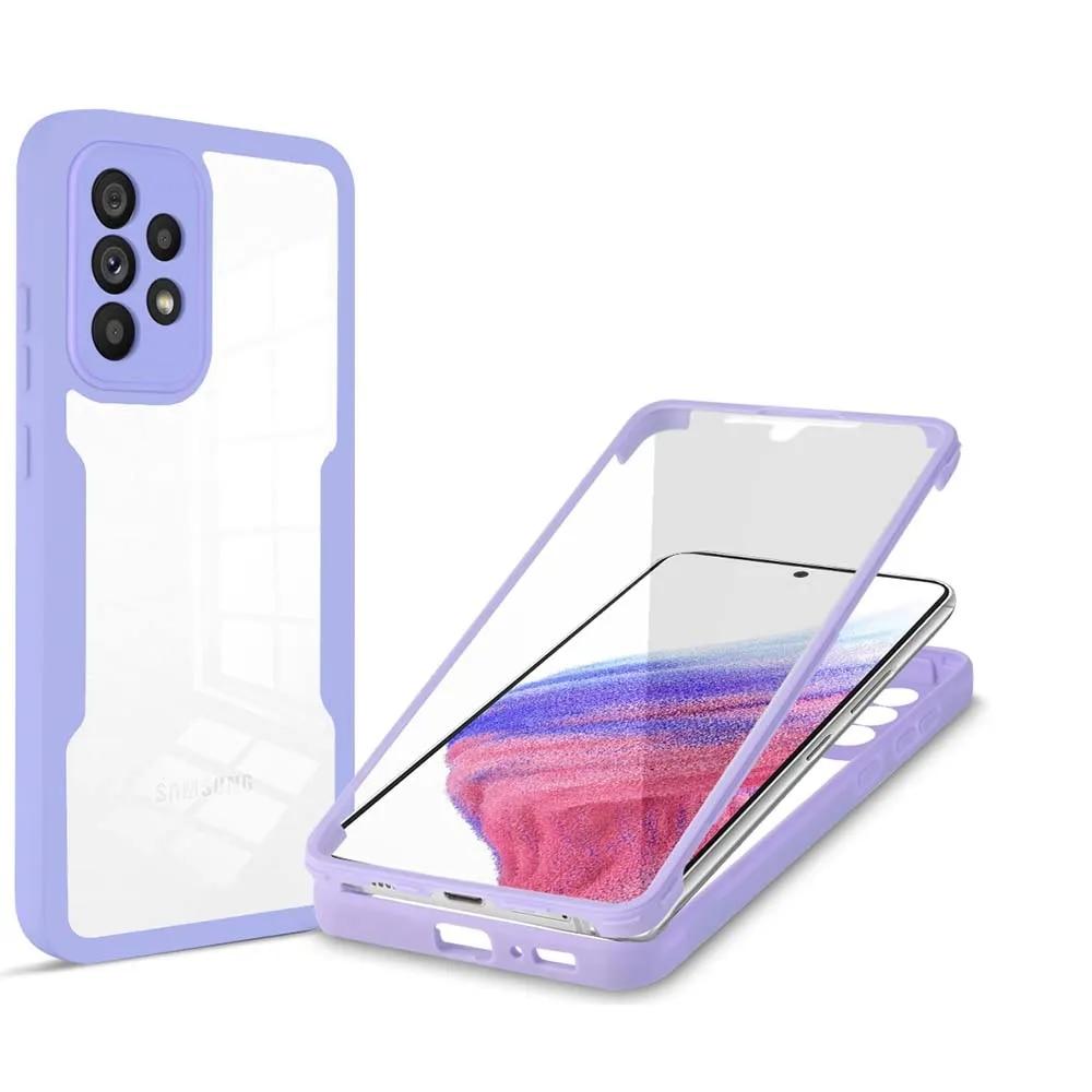 Двусторонний прозрачный чехол на 360 градусов для Samsung Galaxy iPhone Xiaomi Redmi Note POCO OPPO Pixel, объектив камеры, экран, полная защита, чехол для телефона