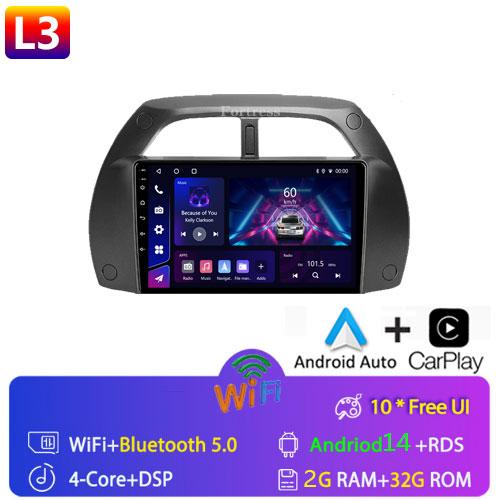 8G+128G CarPlay 2din Android AutoRadio GPS мультимедийный проигрыватель для Toyota RAV4 Rav 4 2001 2002 2003-2006 DSP IPS 2 DIN стерео