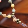 Lotus Charm Tibetan Buddha Bracelet Natural Resin Wooden Beads Bracelet  Yoga Practice