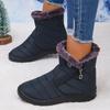 Модные женские зимние ботинки Удобные водонепроницаемые женские ботинки Ретро Роскошные ботинки на молнии Женские Зимние Мягкие Утепленные Ботинки с Пухом Женские