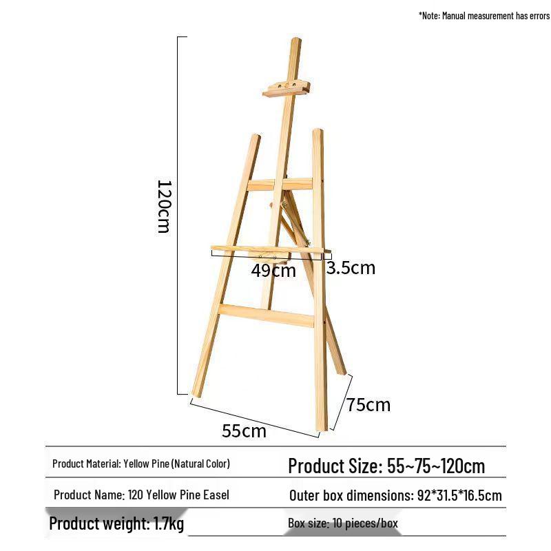 Набор для рисования и эскизов для студента-художника: Складной мольберт из массива дерева с детской доской