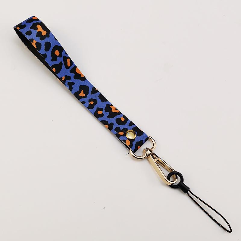 Universal Adjustable Long Phone Lanyard With Leopard Print Short Wrist Strap Smple and Stylish Diagonally Apanning Prevent Loss