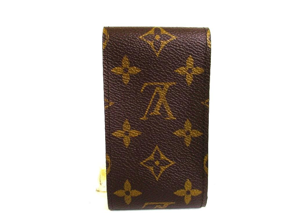 Оригинальные чехлы для сигарет LOUIS VUITTON Monogram Кожаные Коричневые #b130 Открытая коробка