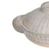 Nagatani-en Iga Earthenware Pot, Small, 1-2 Person Capacity, Approx. 21cm, Approx. 800ml, Direct Heat, Rikyu Tokusa (ANR-11), White