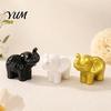 Decorative Resin Crafts for Desk Mini Elephant Figurine, Good Luck Statue Tabletop Decor, Minimalist Room Decor Accessories Small Ornament Home Office