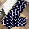 Kitchen Floor Mat Simple Modern Black and White Grid Absorbent Oil Absorption Household Wear-resistant Anti-slip Mat Diatom Mud Foot Mat