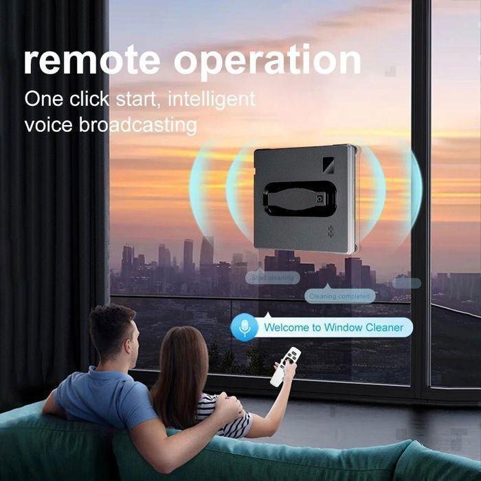 Robot Glass Washer, Robot Glass Cleaner with Double Sprayer, Intelligent Navigation, Remote Control and Application